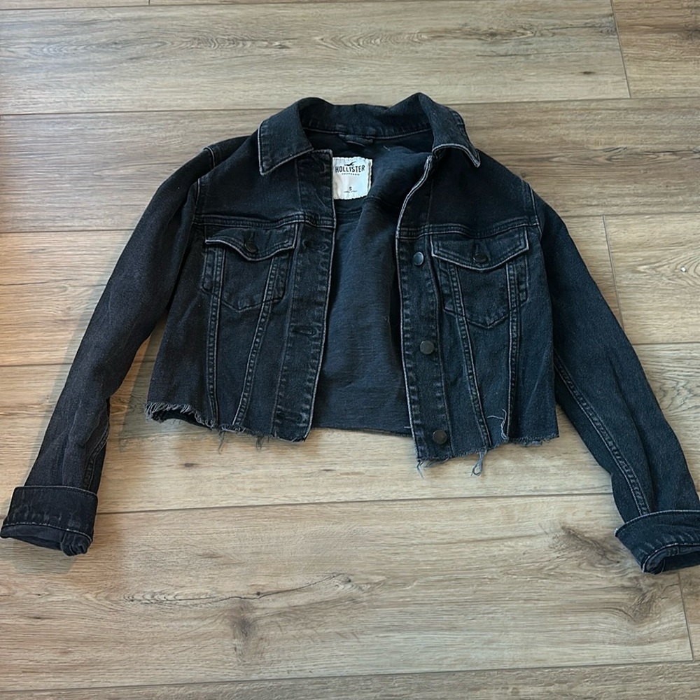 Hollister black jean jacket